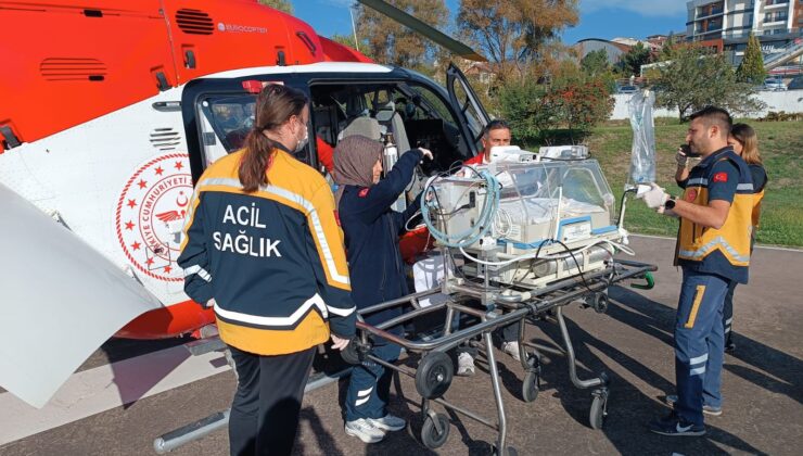 Kerem Bebek Hava Ambulansıyla Karabük’e Nakledildi