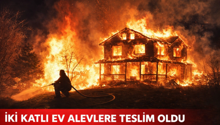Eskipazar’da ahşap ev ile odunluk alevlere teslim oldu
