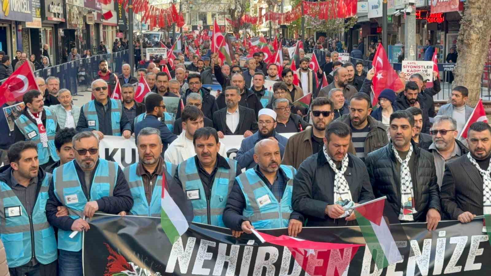 Karabük ‘Gazze’ için yürüdü