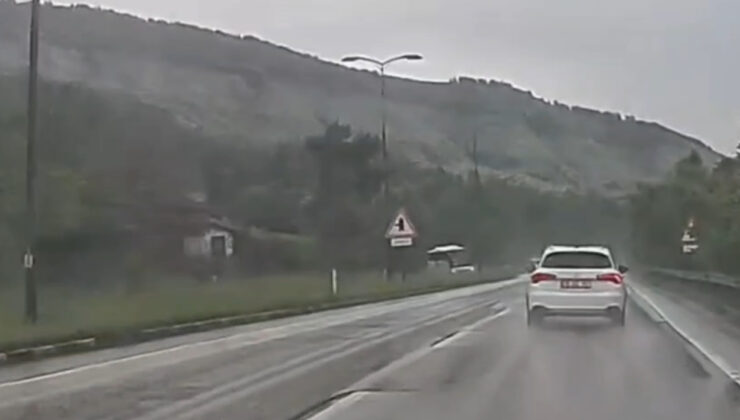Yolcu otobüsü devrilmekten son anda kurtuldu