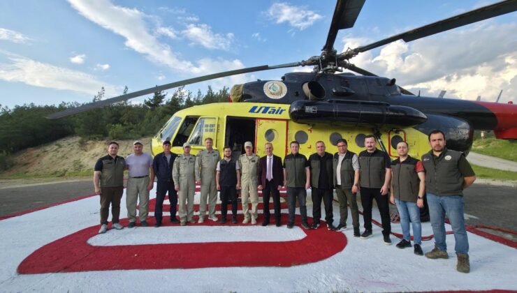 Yangın söndürme helikopteri Karabük’te göreve başladı