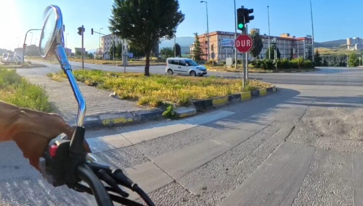 Kırmızı ışık ihlali yapan otomobile ceza