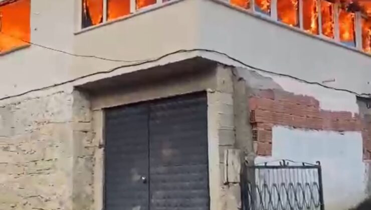 Müstakil ev alevlere teslim oldu