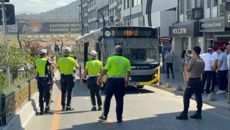 Otobüsün çarptığı yaya yaralandı