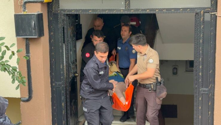 Evde düşen yaşlı kadın itfaiye ekiplerince kurtarıldı